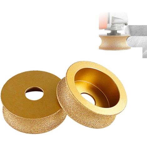 1Pc Fraise DiamantéE Pour Bord ExtéRieur,75mm Meule DiamantéE BraséE Sous Vide Bord Demi-Rond Profilé De Bordure Pour Profilé En Pierre Main Meule DiamantéE Grit,Disque De Meulage Diamanté (20mm) (1/4)