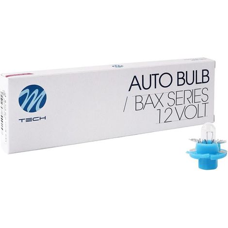 AMPOULES HALOGENES B8.4D 12V 1,2W CULOT BLEU (BOITE DE 10) MTECH