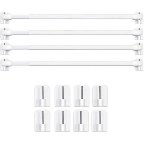 Barres de Vitrage Extensible Tringle Rideau Sans Percage pour Fenetre Pvc pour de Tringle à Rideau Adhésive (4PCS-40-60CM) (1/3)