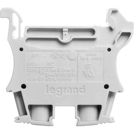 Conector de barra colectora de 2 hilos, 10 mm², gris, 037163