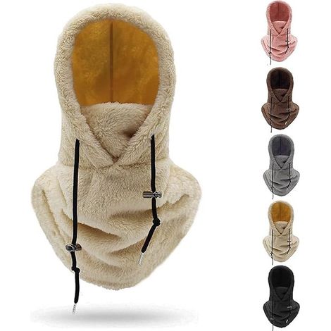 Masque de ski à capuche Sherpa, cagoule polaire coupe-vent pour l'hiver (1/5)