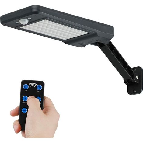 60 LED Lampes Solaires Extérieur,Applique Murale Led Telecommande,Etanche IP65 Capteur de Mouvement Sans Fil Avec détection Grand Angle 120° (1/5)