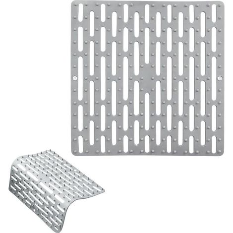 Tapis Évier Cuisine Égouttoir, (26 x 25,5 cm×1,5cm)Tapis Évier Antidérapant et Ajouré pour Vaisselle, Protection de Fond d’Évier Multi Usage, Résistant à la Chaleur (1/5)