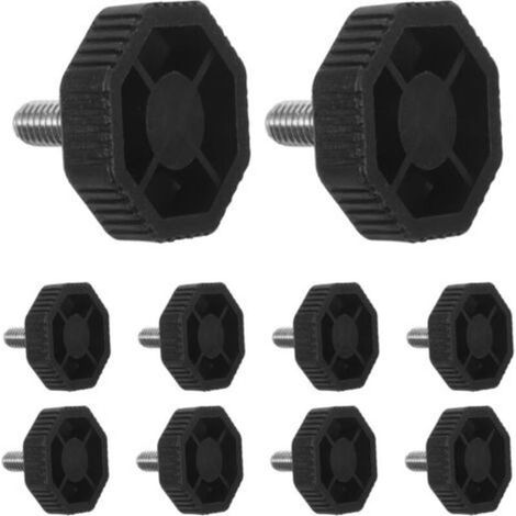 Möbelfüße, verstellbare Nivellierfüße zum Einschrauben, achteckiger Kunststoff, 50er-Pack – Antivibrations-Dämpfungspads für Möbel, Tische, Maschinen – Stabile Nivellierfüße für Böden (1/5)