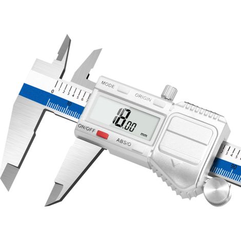 Calibrador digital de 150 mm, herramienta de medición de precisión con un rango de medición de 0,01 mm, micrómetro vernier de acero inoxidable resistente al agua (IP54) para mediciones originales. (1/5)