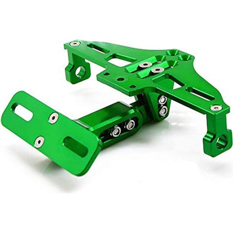 Universel Moto Supports de Plaque D'immatriculation Réglable pour Z900 Z800 Z750 Z650 Z250 250 300 ER-6N ZX6R ZX10R (Vert) (1/5)
