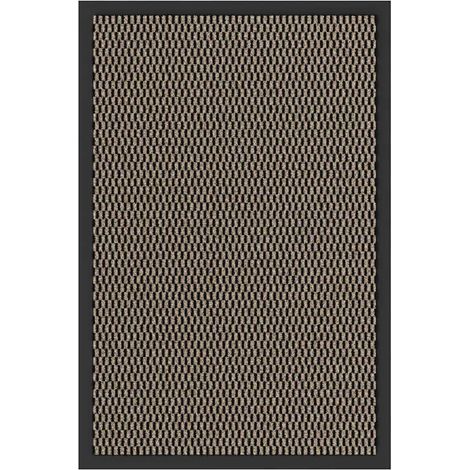 Paillasson antidérapant flexible intérieur extérieur 40 x 60 cm en polypropylène marron