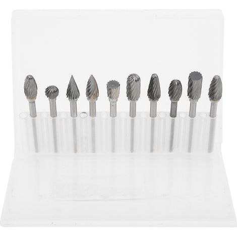 Lot de 10 limes rotatives à coupe simple pour métal, jeu de forets électriques pour polissage et meulage