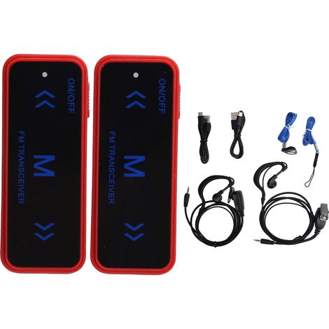 Talkies-Walkies Portables Enfants Longue Portée Radios Bidirectionnelles Jouets avec Dragonne Rouge (1/5)