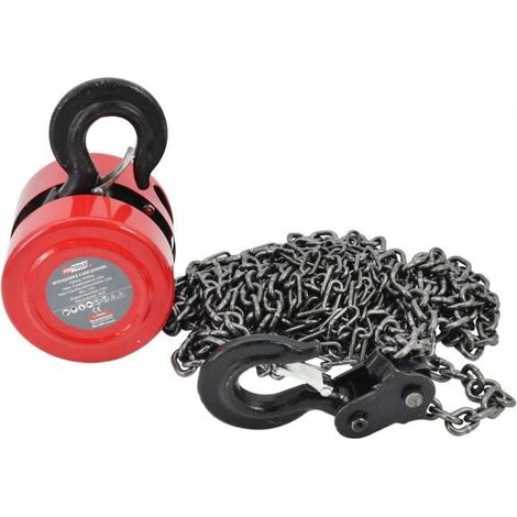 Awtools Polipasto manual de acero 1T con cable de 2,5 m