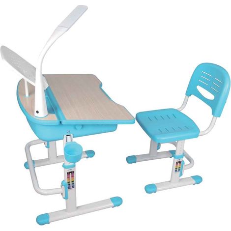 Bureau & Chaise Enfant "Comfortline" 70cm Bleu (1/5)