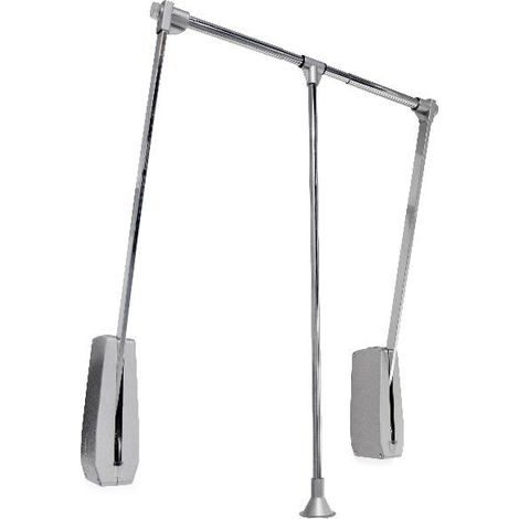 Emuca Barra de Armario Plegable de Pared Cromada Ajustable (1/6)