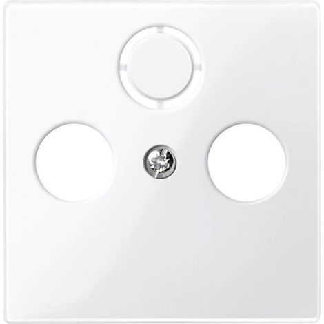 Placca di finitura Merten System m bianco polare lucido 1 pezzo