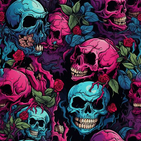 Tela decorativa para exteriores Oxford - Motivo de calavera I DX4553 (1/5)