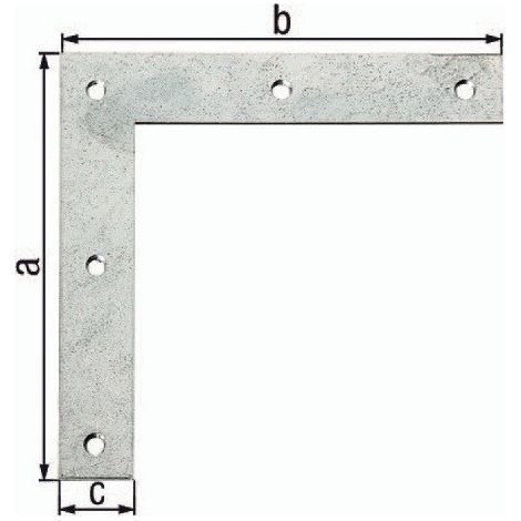 Soporte de esquina L.160x160mm An.30mm STA sendzimir galvanizado GAH (Por 10)