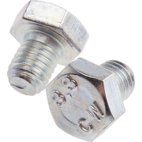 Vis à tête hexagonale, Acier Zingué, M8 x 10mm ( Prix pour Sachet de 50 )