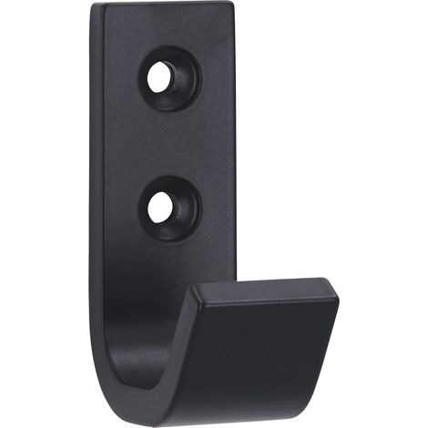 Mantelhaken Neso 54x19mm Garderobenhaken , Aluminium schwarz matt (1/3)