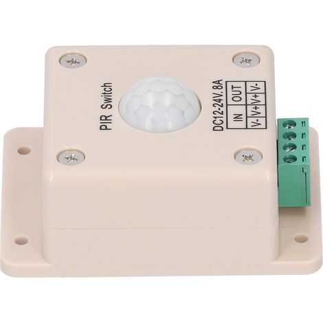 Détecteur de Mouvement Infrarouge PIR pour Éclairage LED Automatique 12-24V