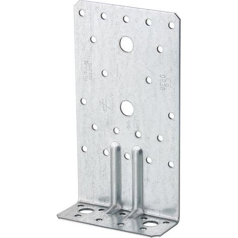Raccord d'angle zingué avec renfort, 170x40x95mm, épaisseur 2mm (1/2)