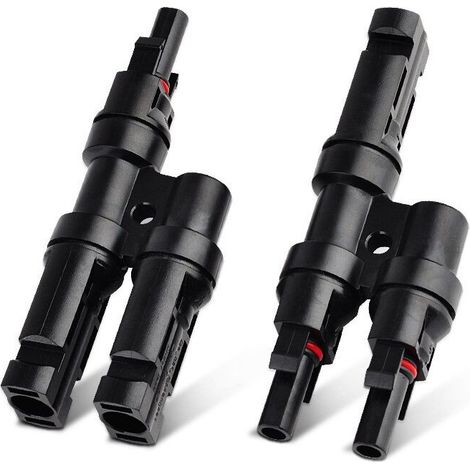 Connector Y-connector pair MMF + FFM for parallel connection between solar modules