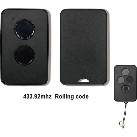 CAME TOP432NA EV 433,92 MHz Rolling Code Universal-Fernbedienungen mit 2 und 4 Tasten – DOORHAN Garagen- und Torsender, 2er-Pack, Schwarz