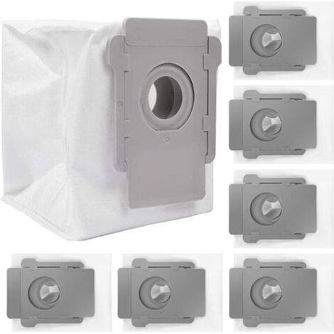 Sacs d'élimination Automatique,8 Pièces Sacs À Poussière de Rechange pour Aspirateur iRobot Roomba i7 i7+ i7 Plus E5 E6 E7 S9 S9+ Robot Base Autonettoyante Kit d'accessoires Saleté (1/5)