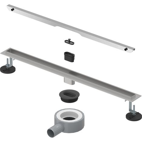 SIRHONA Canaleta Ducha de Acero Inoxidable Rejillas de Desaguee para Ducha Sifón de 360 Grados Longitud 60 cm (1/5)