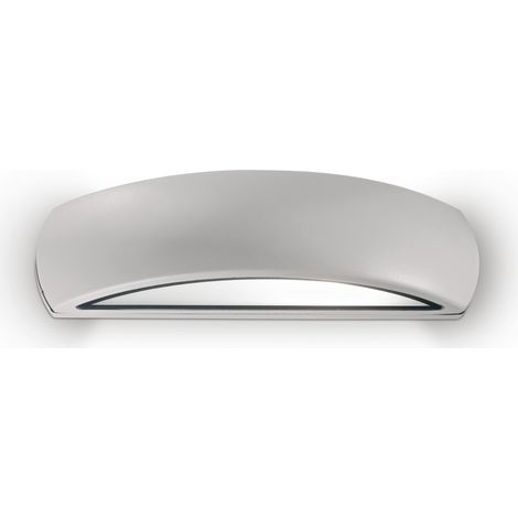 Applique Da Parete Contemporaneo Giove Alluminio Grigio Luce E27 60W 3000K Ip54