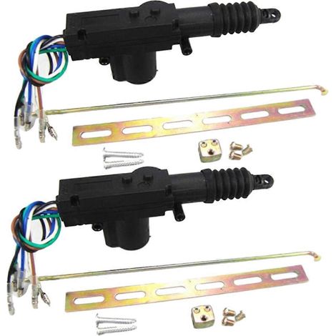 Actuador de cierre centralizado eléctrico universal de 5 cables para coche, 12 V, sistema de cierre de alta resistencia, kit de un solo tipo. (1/5)