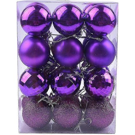 Boule de Noël de 40 mm à suspendre pour sapin, décoration pour la maison et les fêtes WUD5404 (1/2)