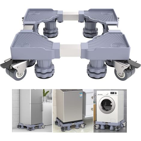 Support pour machine à laver,base mobile multifonction pour réfrigérateurs, machines à laver, sèche-linge ou grands bacs de rangement (1/5)