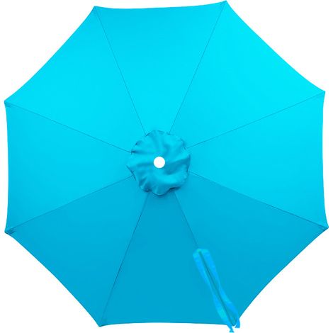 Toldo de repuesto para sombrilla de exterior, impermeable y resistente al sol, azul claro, 270 cm de diámetro, 8 varillas. (1/5)