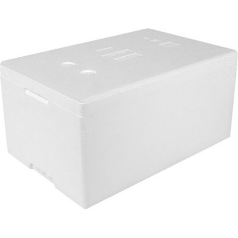 Boîte Isotherme - Polystyrène Expansé - 580 x 380 x 285 mm - 32 L - Certifiée PZH - Avec Couvercle