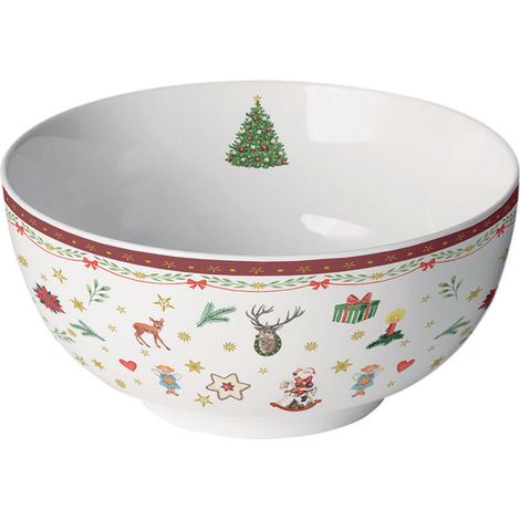 Bol en Porcelaine Fine - Ornements de Noël (1/2)