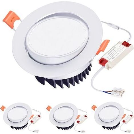LED Spot Encastrable 12W Blanc Chaud 3000K Éclairage Encastré 40° Orientable LED Plafonnier Spot Encastré Pour Cuisine, Salle De Bain,lot de 3 (1/5)
