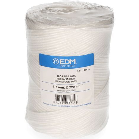 HILO RAFIA 600/1 BOBINA 400g/220m BLANCO EDM (1/2)