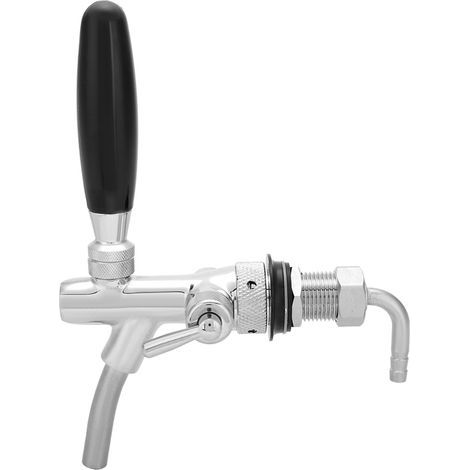 Robinet de Bière Réglable en Acier Inoxydable Chromé G5/8 pour Bar Domestique (Argent) (1/5)