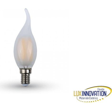 Lampada a led 4W colpo di vento opaca E14 Calda