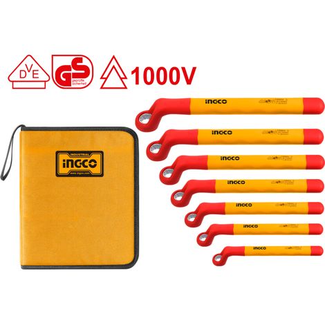 SET 7 CHIAVI STELLA PIEGATE ISOLATE 1000V - GS - DVE - INDUSTRIAL HKISPA0702 - INGCO