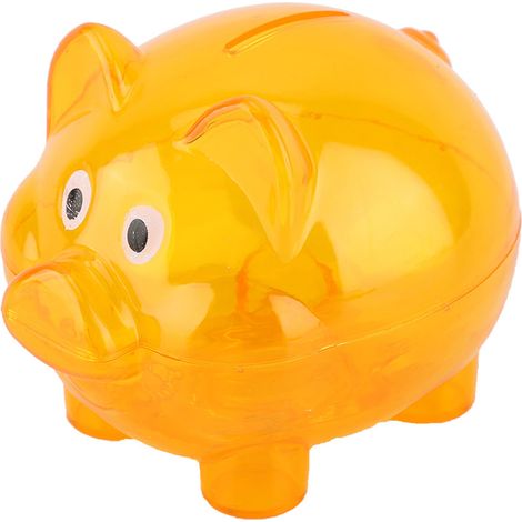 Tirelire cochon mignonne et colorée, cadeau d'anniversaire (Orange) (1/5)