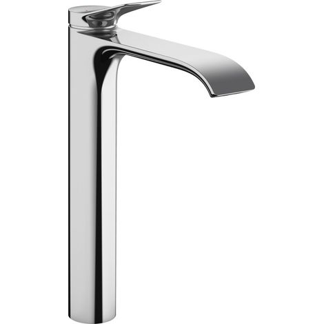 Hansgrohe Vivenis Hoher Waschtischmischer 250 ohne Zugstange und Ablaufgarnitur, Wasserfallauslauf, Chrom (75042000)