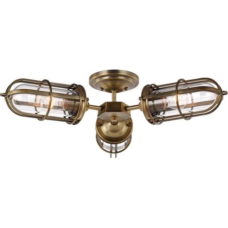Urban Restoration Feiss 3 Light Semi Flush Dark Antikmessing IP44 (1/5)