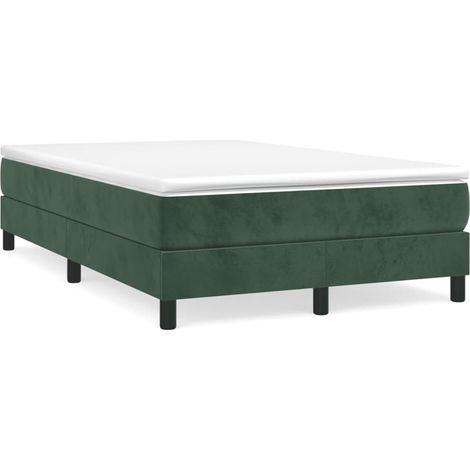 vidaXL Sommier à lattes de lit avec matelas vert foncé 120x190 cm (1/5)