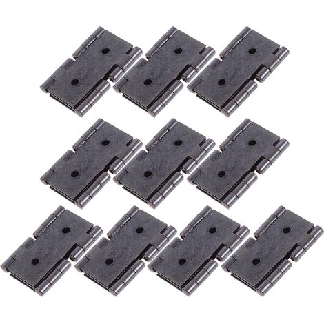 Charnières en Fer 54x47 Mm Couleur Rouge Ancien, Lot de 10 Pièces (1/5)