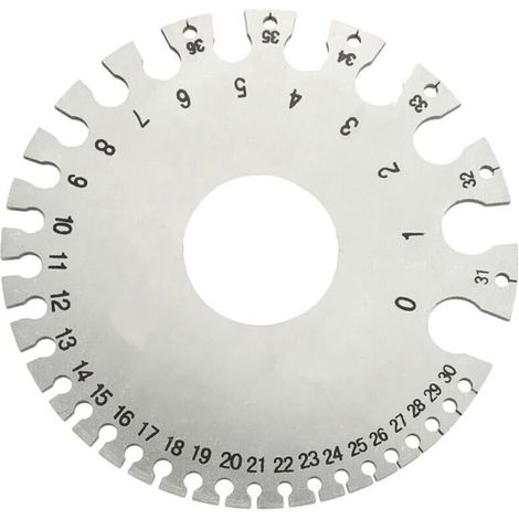 Electrical cable thickness gauge – Precision ruler with mm and AWG graduations, stainless steel, 1 piece
