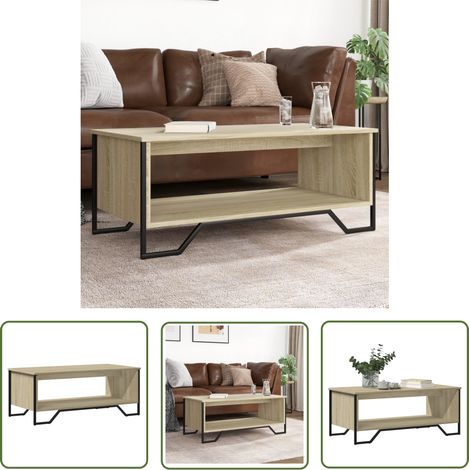 vidaXL Couchtisch Sonoma-Eiche 100x51x40 cm Holzwerkstoff (1/5)