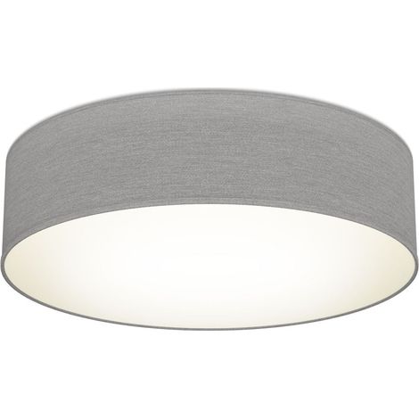 Deckenlampe mit Lampenschirm aus Stoff, E27 Fassung, max. 40 Watt, Deckenleuchte, Wohnzimmerlampe, Schlafzimmerlampe, Küchenlampe, 38x10 cm, Taupe