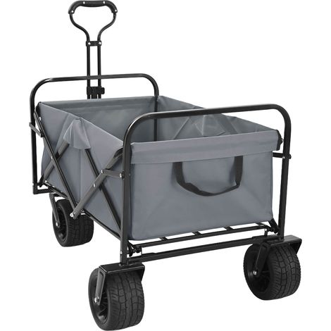 vidaXL Carrito de compras plegable 89 x 63 x 96 cm Gris 200 kg (1/2)