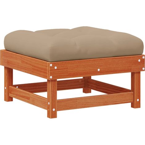 Garden Footrest Solid Pine Wood Wax Brown vidaXL