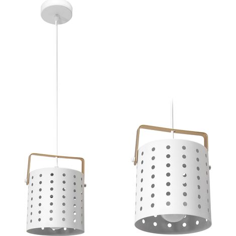 LAMPE SUSPENDUE APP957-1CP MODERNE BLANCHE RONDE 1-POINTS DE LUMIÈRE E27 15X15X20-100CM REGLABLE (1/5)